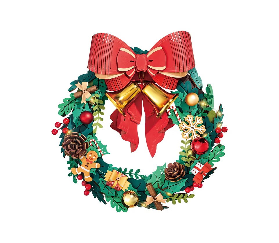 クリスマスリースRolife 木製パズル デコレーション リラックス プレゼント