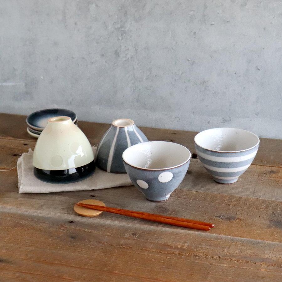 作山　凛　おしゃれなデザインの器　かわいい水玉やボーダー
