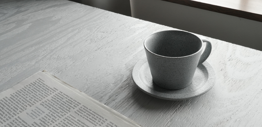 コーヒカップとソーサー かっこいい ストーングレー コーヒータイム 美濃焼 作山 Sara
