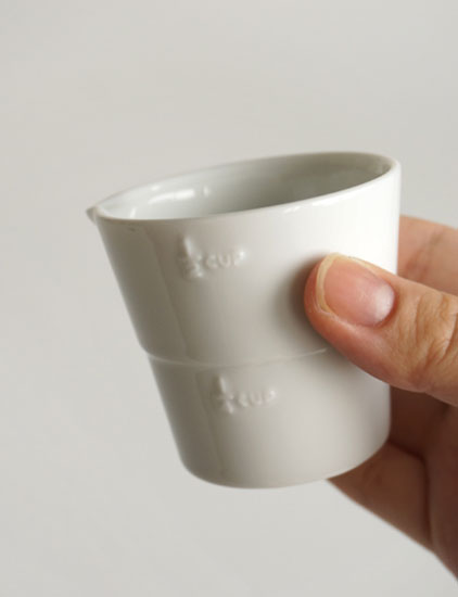 Smart Mini Kitichen 料理カップ 計量カップ 白磁器 2分の1 ハーフカップ 100ｍｌ 日本製 Nature Ave