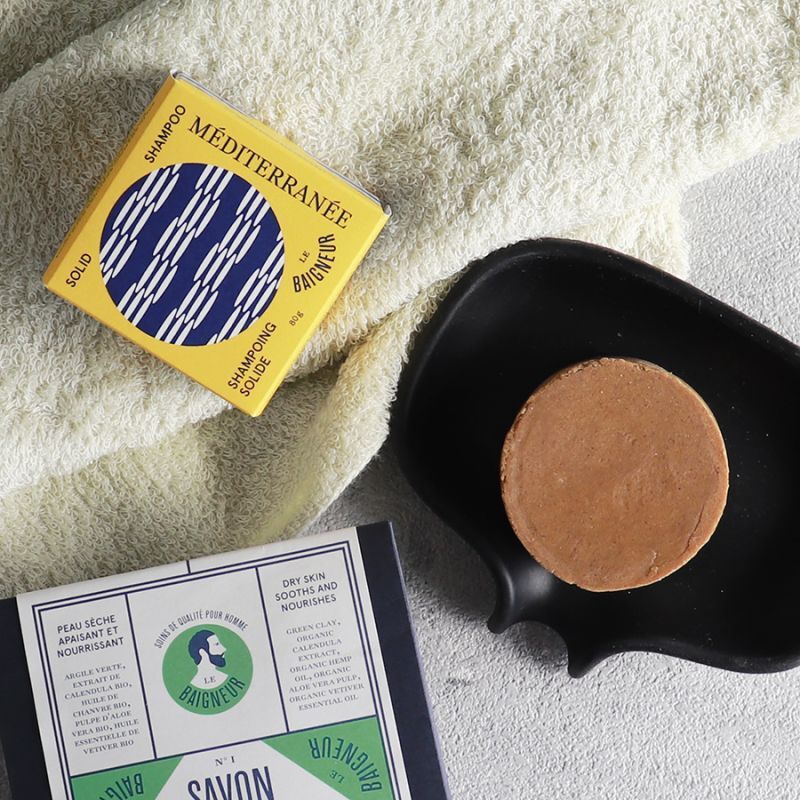 LE BAIGNEUR】 ルベヌール シャンプーバー オーガニック 固形石鹸 石けん 80ｇ フランス製 Nature Ave.