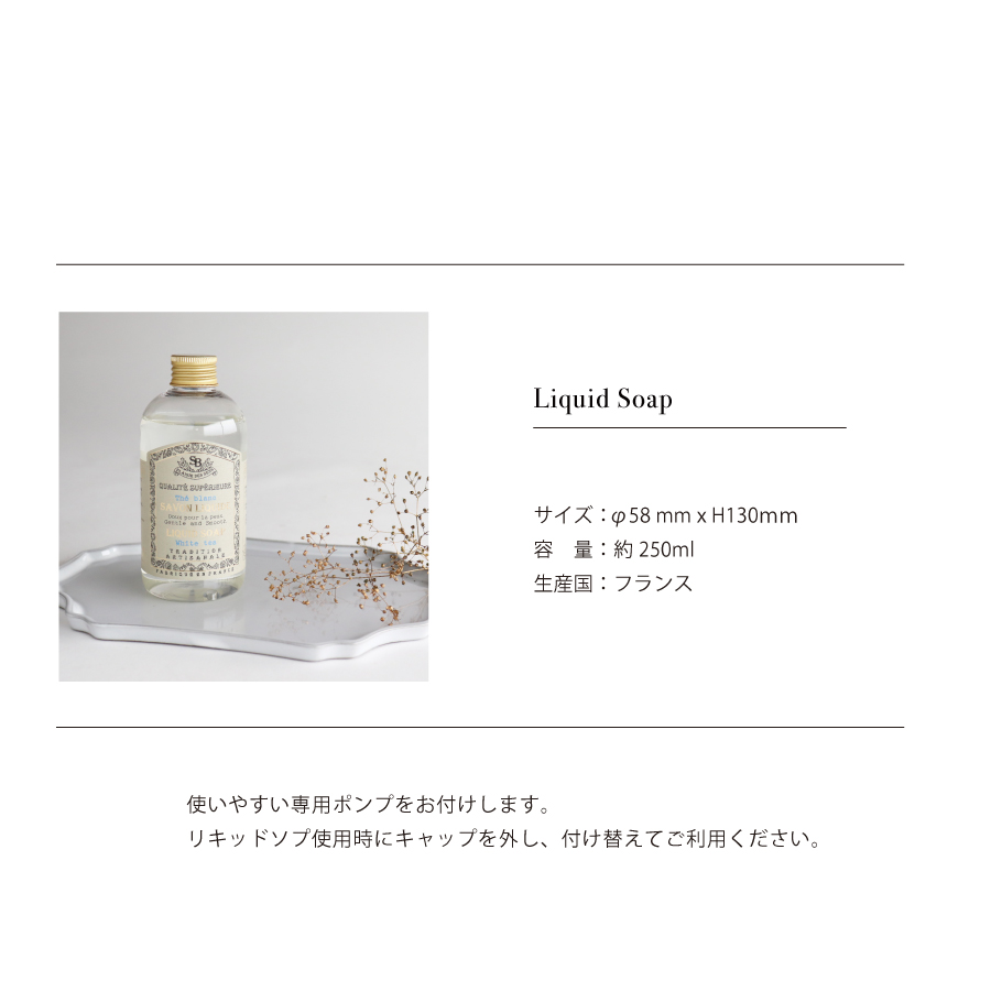 画像5: 【 Senteur et Beaute 】 リキッドソープ 250ml　液体ソープ　ボディソープ フランス製　サンタール・エ・ボーテ (5)