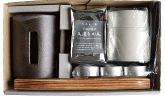 SALIUさのか茶香炉ギフトセット お茶のギフトに さび