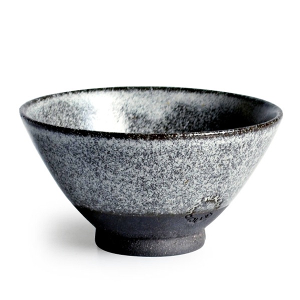 画像1: 【SALIU】飯碗　SA01　大　黒　お茶碗　ごはん碗　夫婦茶碗 陶器　日本製 (1)