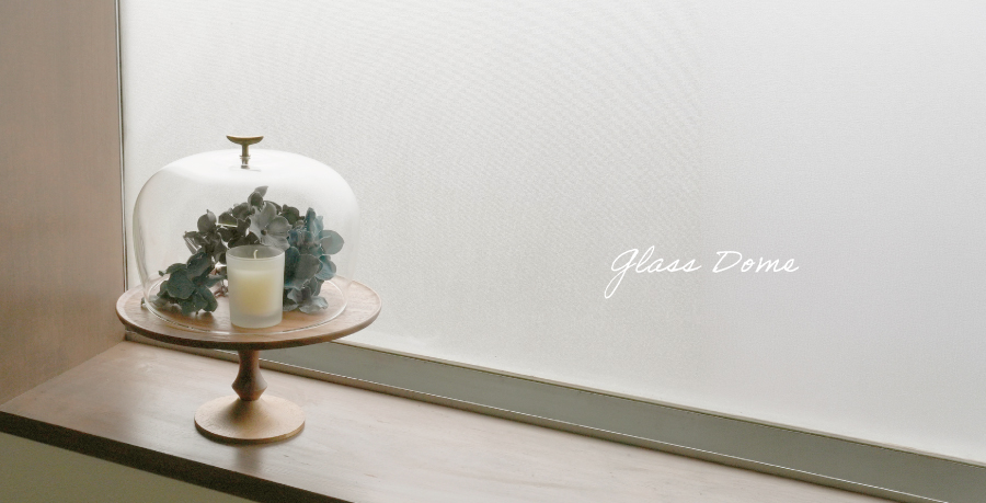 リューズガラス ガラスドーム Sサイズ Lサイズ 2種類並べたディスプレイイメージ