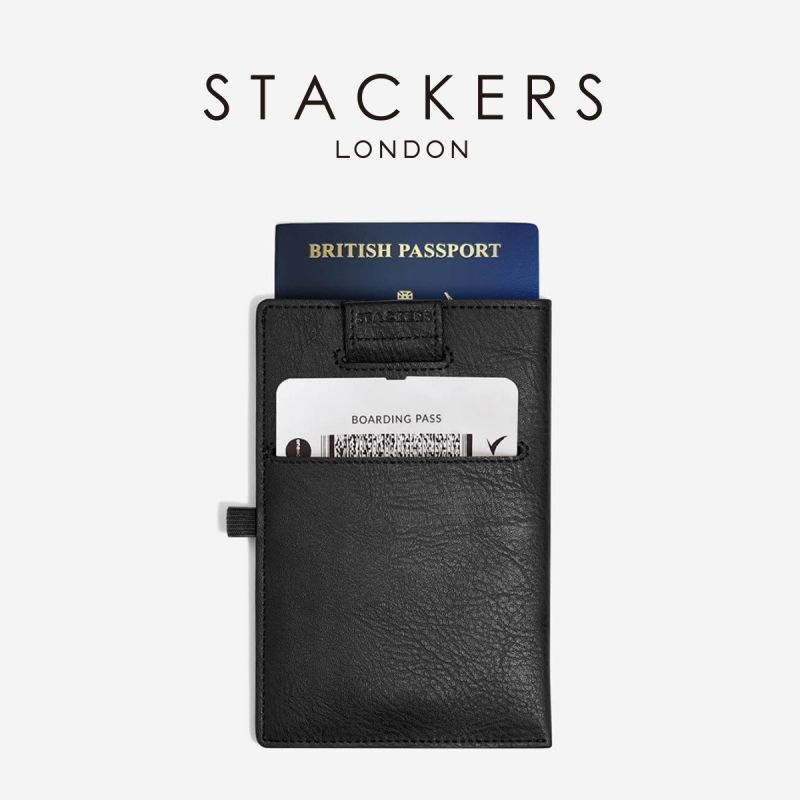 画像1: 【STACKERS】パスポートケース　ブラック Black Passport Sleeve (1)