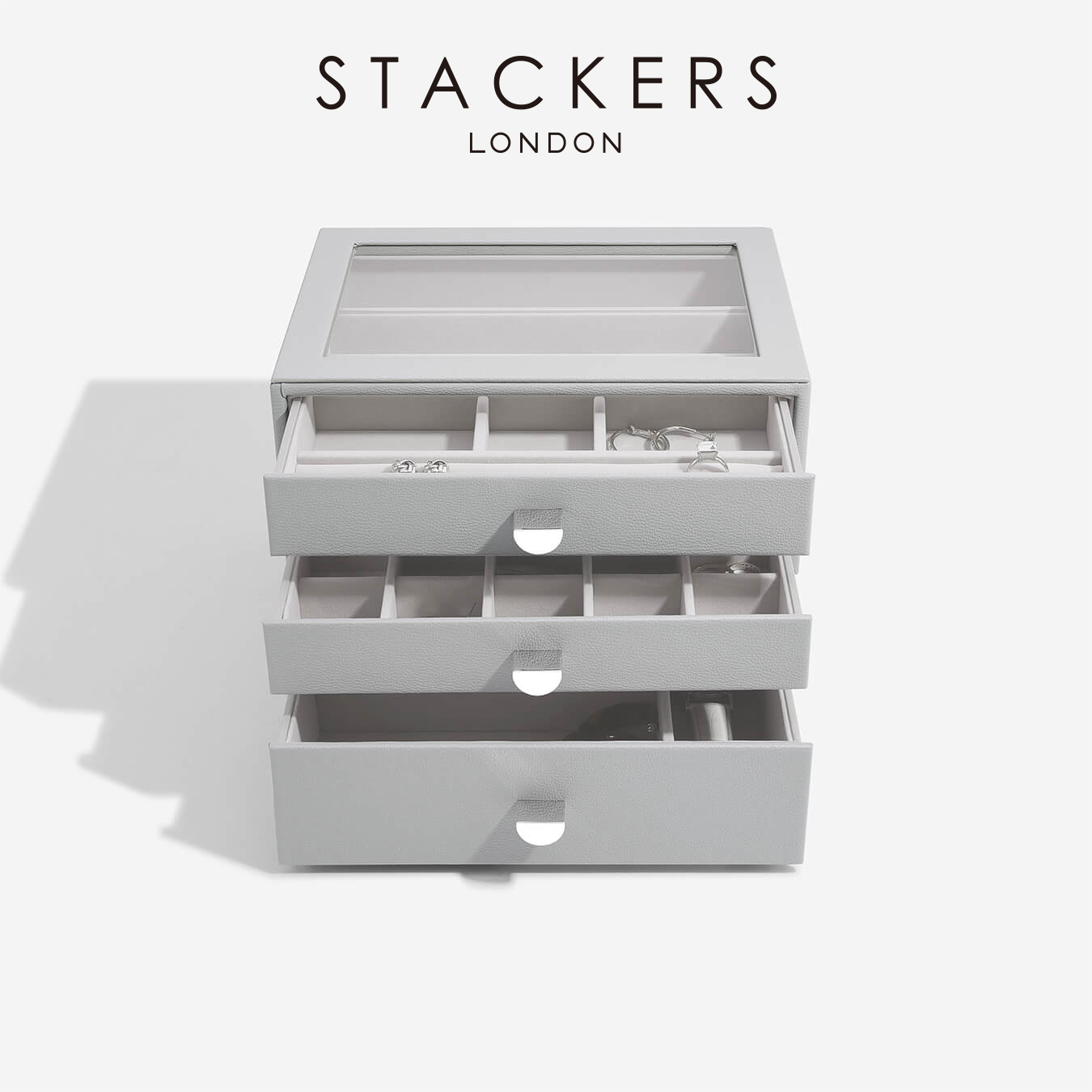 画像1: 【STACKERS】クラシック ドロワージュエリーボックス 選べる3個セット ペブルグレー PebbleGray (1)