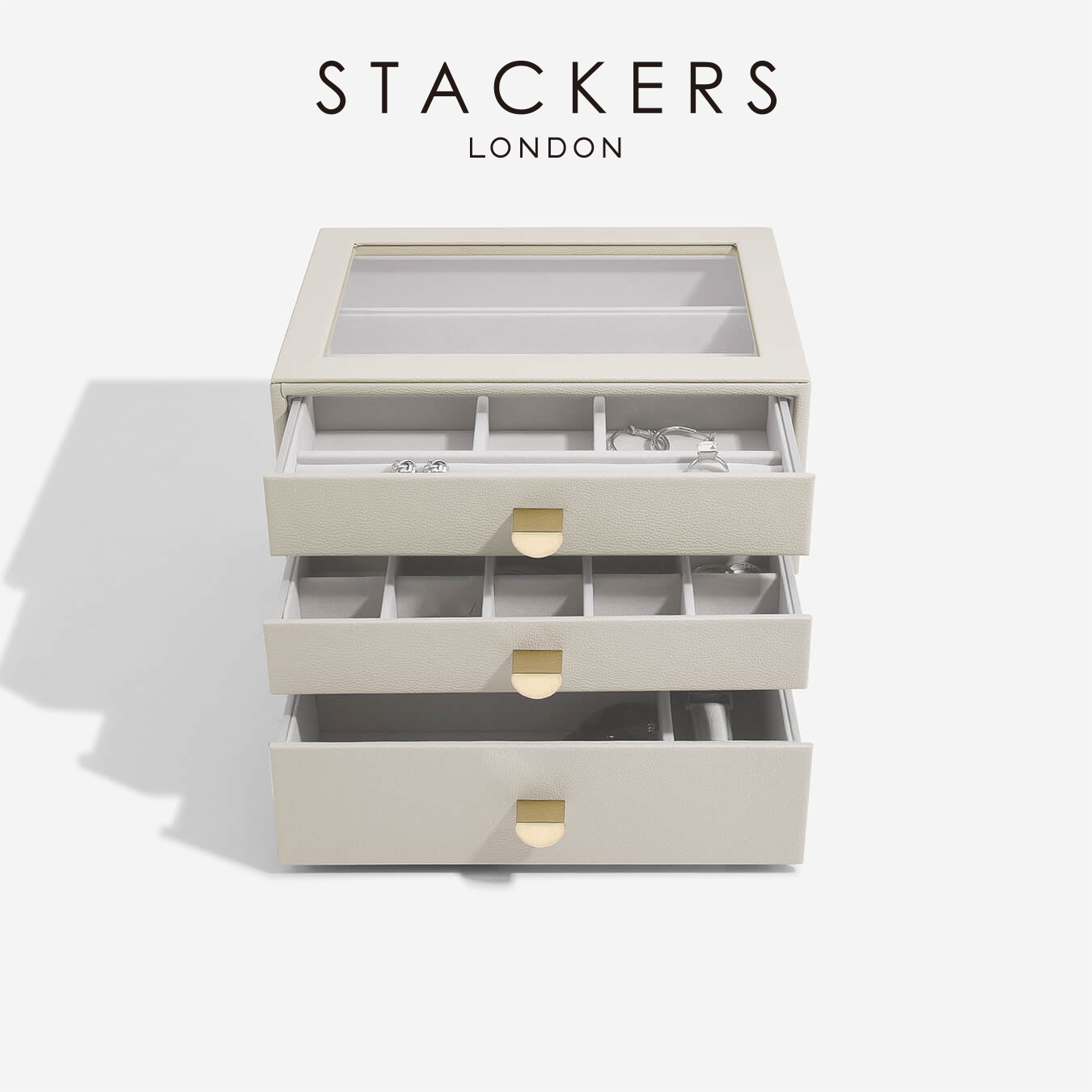 【STACKERS】クラシック ドロワー ジュエリーボックス 選べる3個セット オートミール Oatmeal