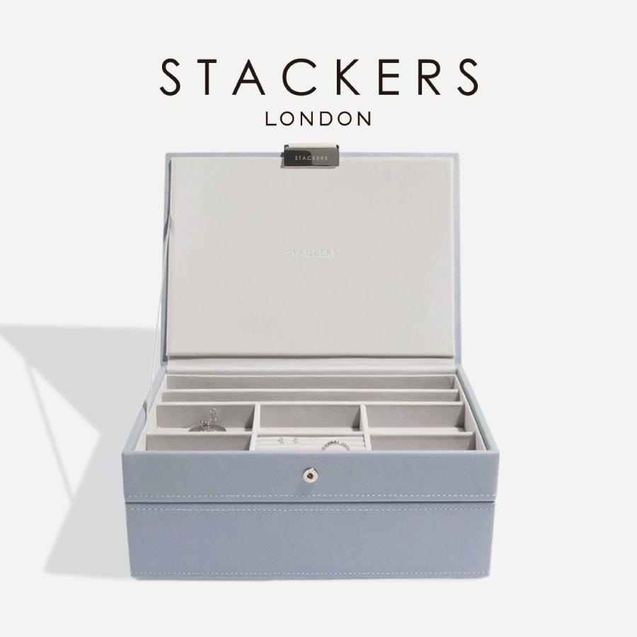 【STACKERS】クラシック　ジュエリーボックス　選べる2個セット 2set　ダスキーブルー　Dusky Blue　スタッカーズ