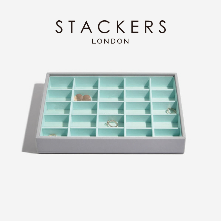 【STACKERS】クラシック ジュエリーボックス 　25sec  グレー＆ミント DoveGrey & Mint スタッカーズ ロンドン イギリス
