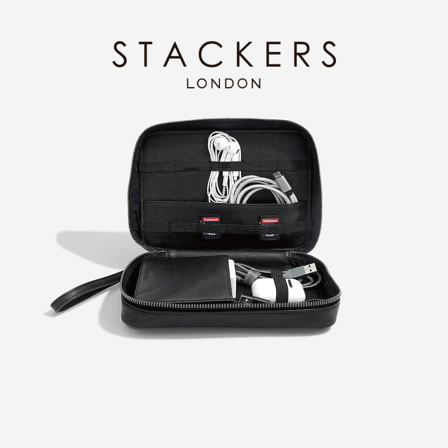 【STACKERS】ケーブル収納バッグ Cable Tidy　メンズブラック Men's Black スタッカーズ