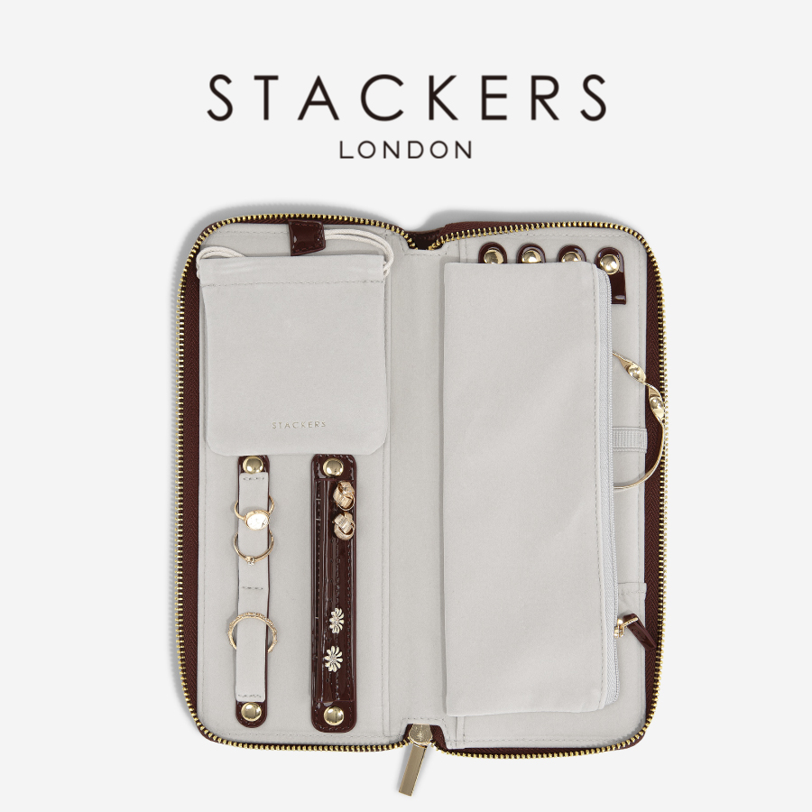 画像1: 【STACKERS】ジュエリーロール Jewellery Roll パテントチェリーPatent Cherry スタッカーズ (1)