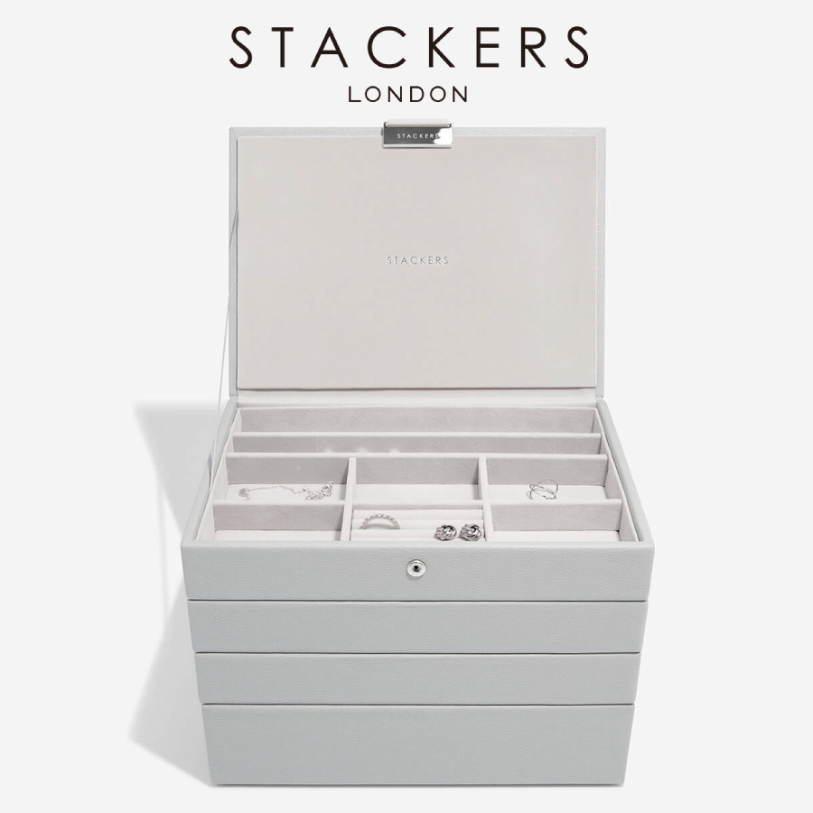 【STACKERS】クラシック　ジュエリーボックス 選べる4個セット  4set ペブルグレー PebbleGray