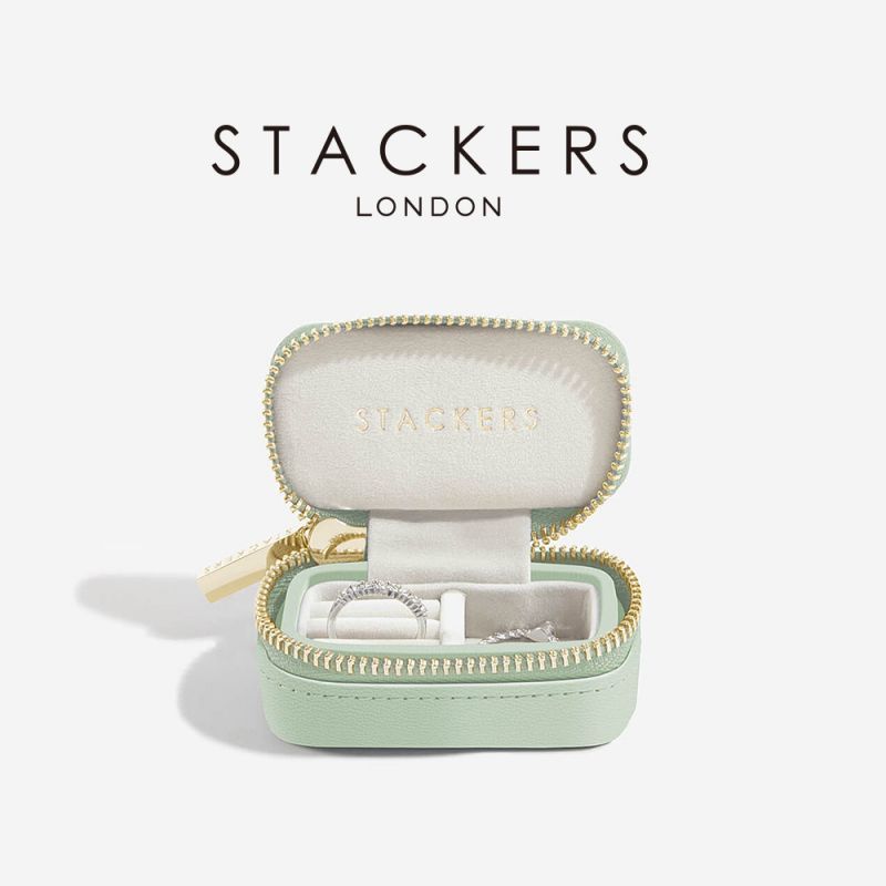 Stackers トラベルジュエリーボックス S セージグリーン Green 緑 英国 スタッカーズ ジュエリーケース アクセサリーケース イギリス ロンドン ジュエリーボックス トラベル ジュエリー アクセサリー ケース 収納 Nature Ave