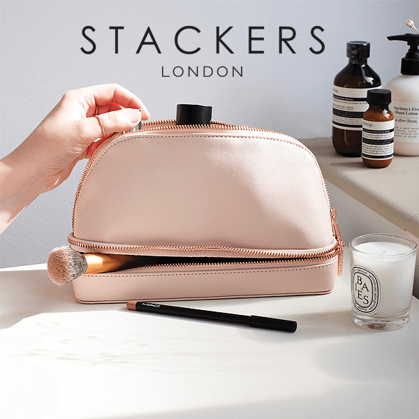 Stackers メイクポーチ ピンク メイクアップバック ブラッシュピンク Taupe 化粧ポーチ イギリスデザイン ロンドン Make Up Bag Nature Ave