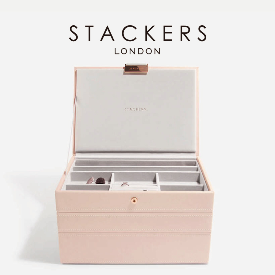 画像1: 【STACKERS】クラシック　ジュエリーボックス 選べる3個セット　3set  ブラッシュピンク　Blush Pink スタッカーズ (1)