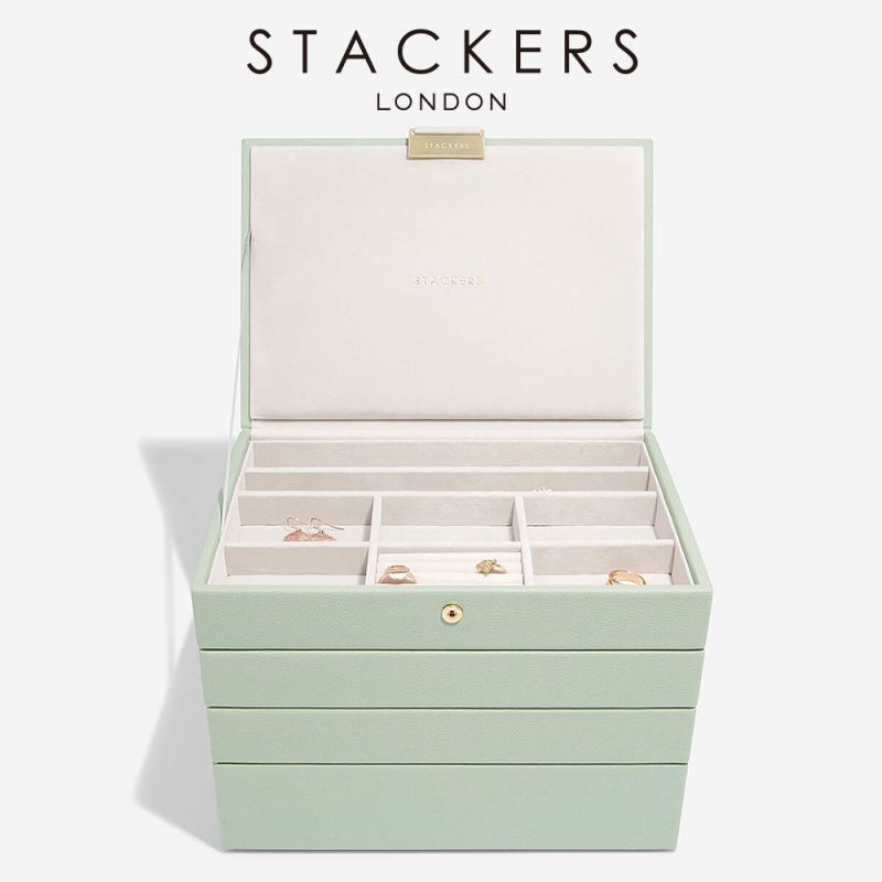 【STACKERS】クラシック　ジュエリーボックス 選べる4個セット  4set セージグリーン SageGreen