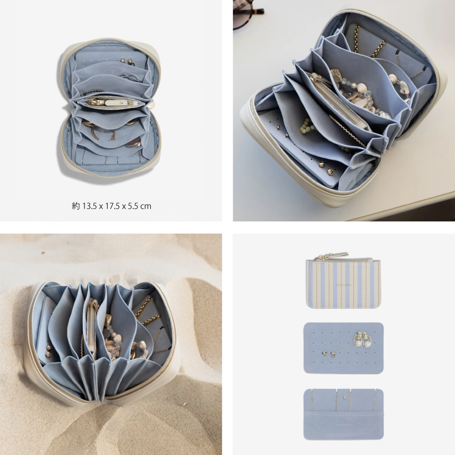 画像7: 【STACKERS】ストライプアコーディオン  Stripe Accordion 　オートミール＆ブルーOatmeal＆Blue　スタッカーズ　イギリス　ロンドン (7)