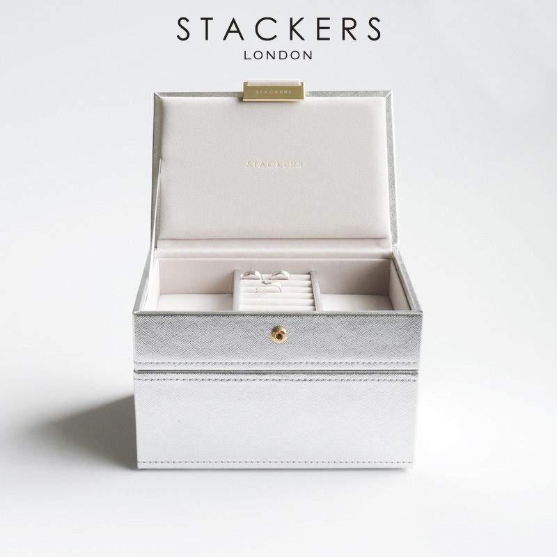 STACKERS ジュエリーボックス 2段セット ペブルグレー