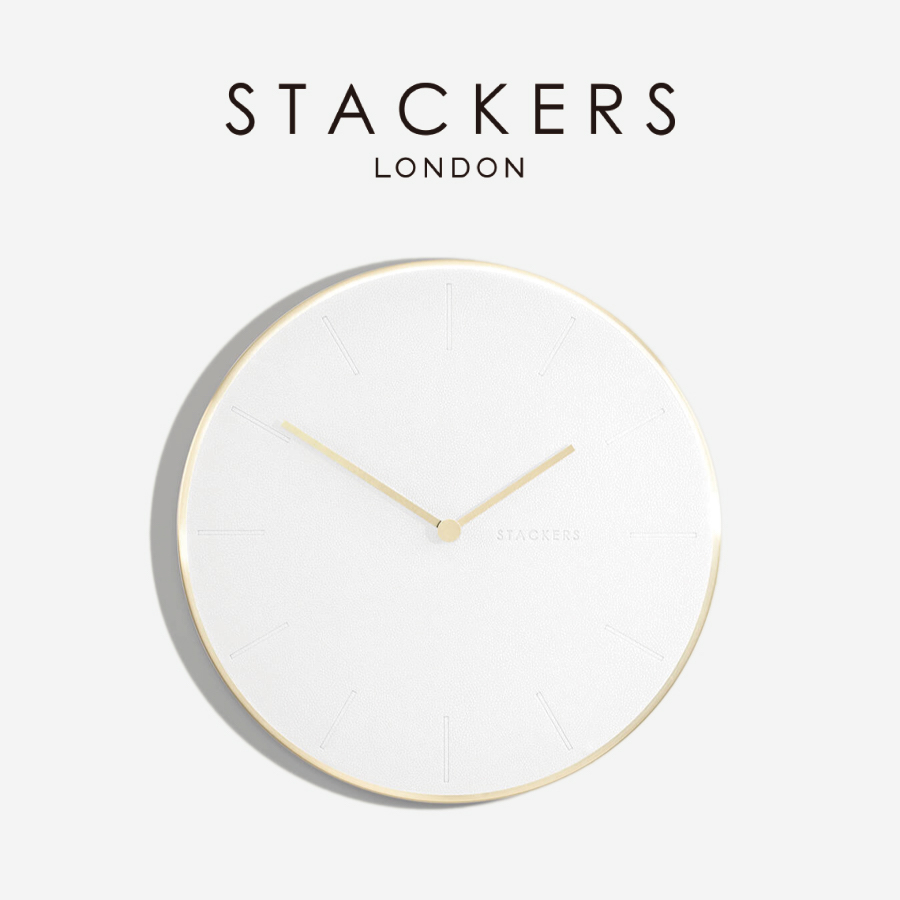 画像1: 【STACKERS】ウォール クロック Wall Clock 掛時計　ペブルホワイト Pebble White スタッカーズ (1)