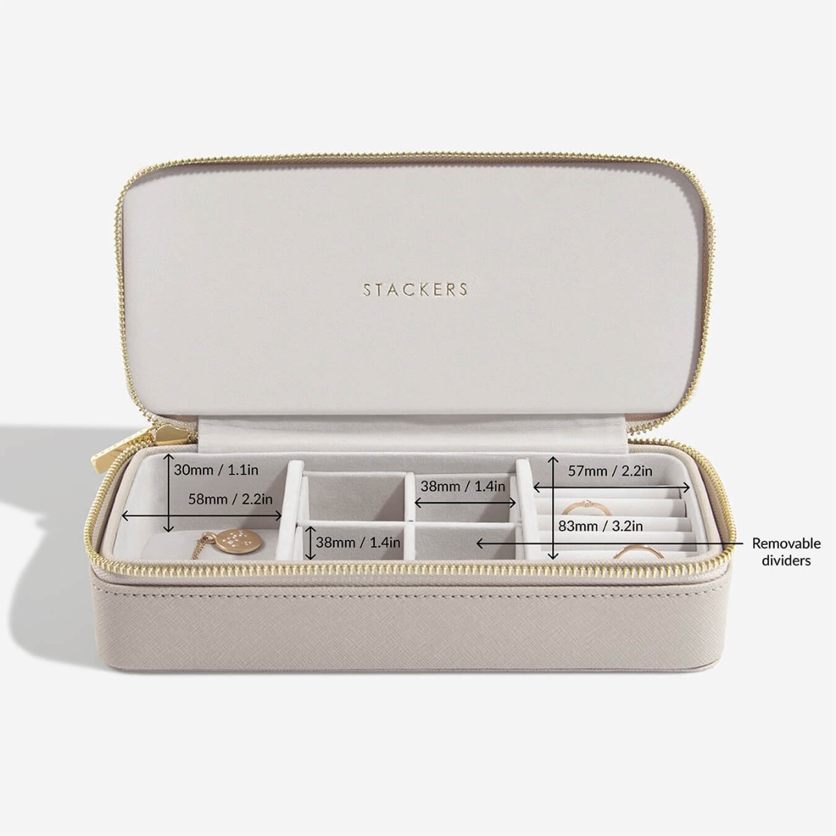 STACKERS】トラベル ジュエリーボックス L トープ グレージュ Taupe - Nature Ave.